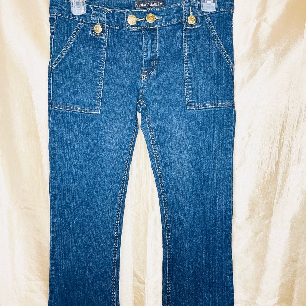 Vintage Harlem Stretch Jeans For Women Size 9 Blue FAST SHIPPING